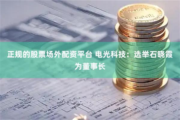 正规的股票场外配资平台 电光科技：选举石晓霞为董事长